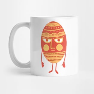 Egg man, the red and yellow decorated easter egg Mug